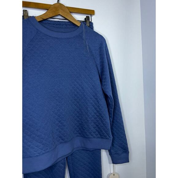 Vanwinkle Co. blue quilted set size small new tag - Picture 3 of 7